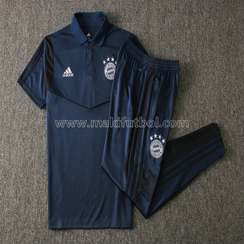 camiseta bayern munich polo azul 2019-20